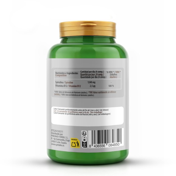 PHYTOFARMA Spirulina + vitamina B12 300 comprimidos