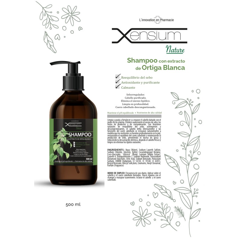 XENSIUM Nature Champú con extracto de Ortiga blanca 500 ml