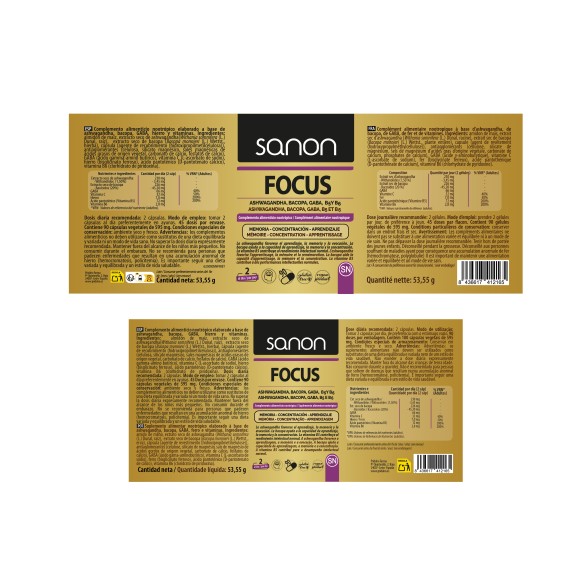 SANON Focus 90 cápsulas vegetales
