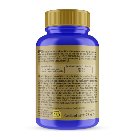 SANON Melena de león 120 cápsulas vegetales