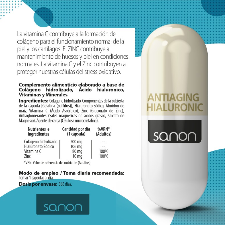 SANON Antiaging Hyaluronic 365 cápsulas