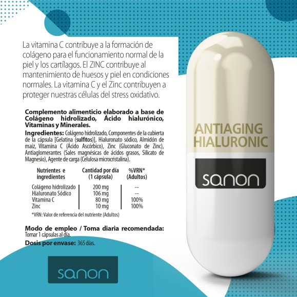 SANON Antiaging Hyaluronic 365 cápsulas