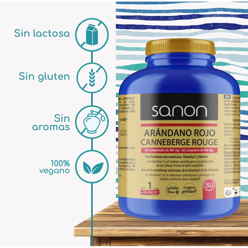 SANON Arándano Rojo 365 comprimidos