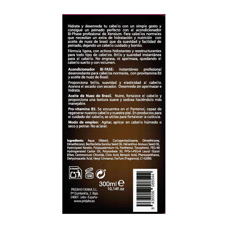 XENSIUM Acondicionador Bifase nuez de brasil ritual hair 300ml