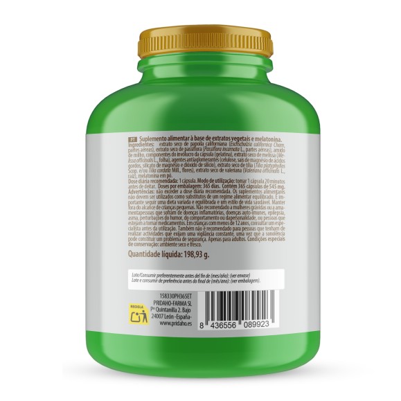 PHYTOFARMA Melatonina 365 cápsulas