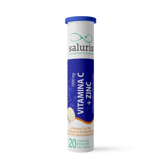 SALURIS Vitamina C + zinc 20 comprimidos efervescentes