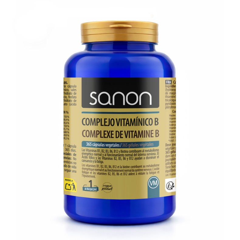 SANON Complejo Vitamínico B 365 cápsulas vegetales