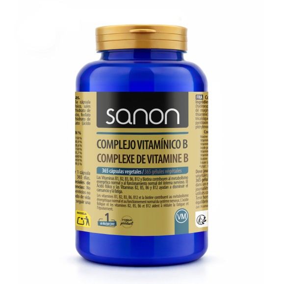 SANON Complejo Vitamínico B 365 cápsulas vegetales