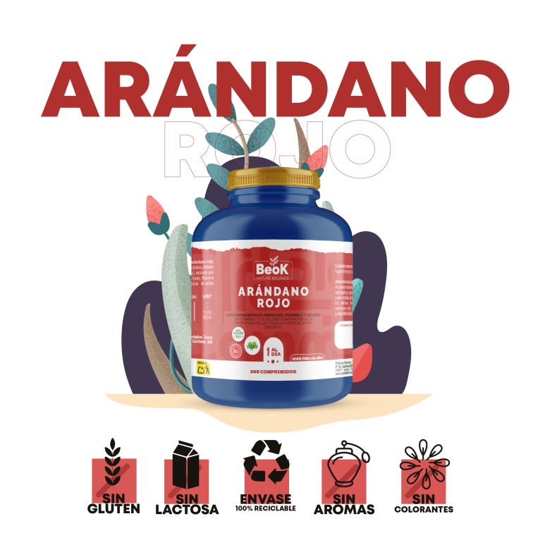 BEOK Arándano rojo 365 comprimidos