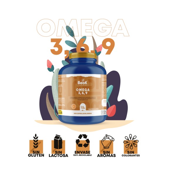 BEOK Omega 3,6,9 360 cápsulas blandas