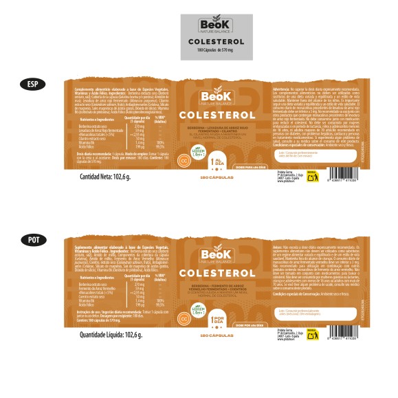BEOK Colesterol 180 cápsulas