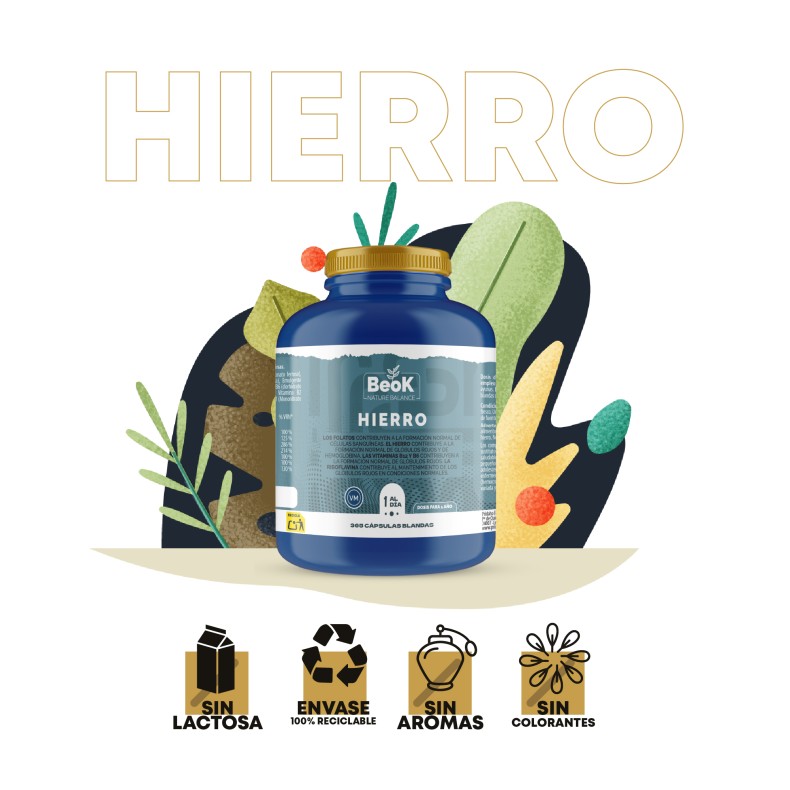 BEOK Hierro 365 cápsulas blandas