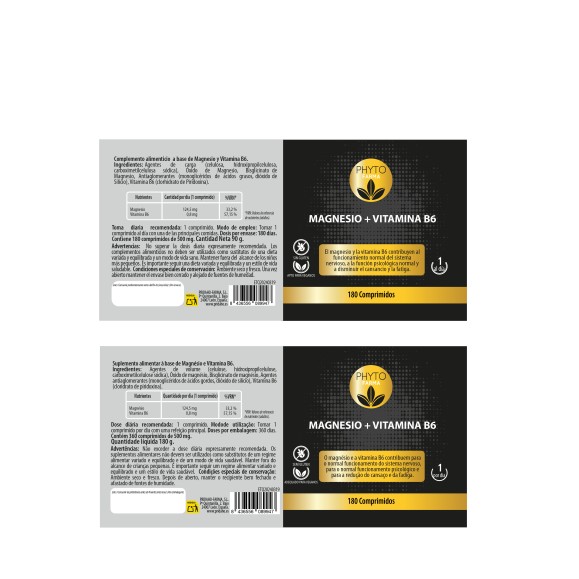 PHYTOFARMA Magnesio + Vitamina B6 180 comprimidos