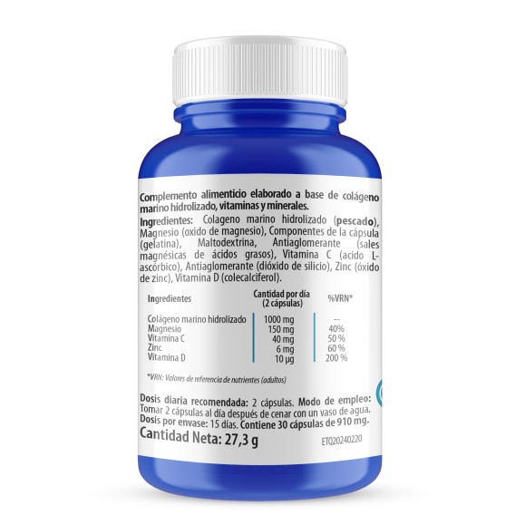 H4U Colágeno marino hidrolizado 30 cápsulas