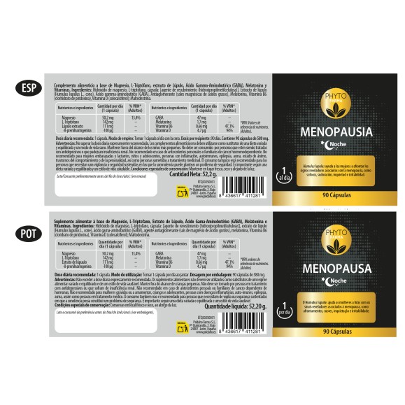 PHYTOFARMA Menopausia Noche 90 cápsulas