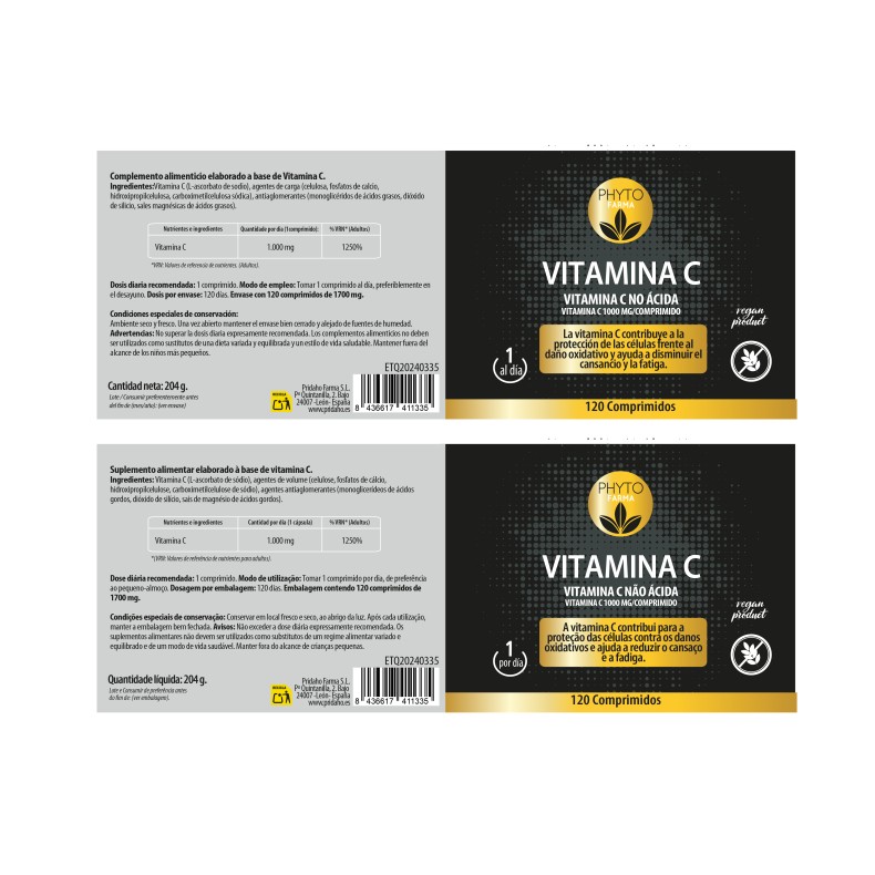 PHYTOFARMA Vitamina C 120 comprimidos
