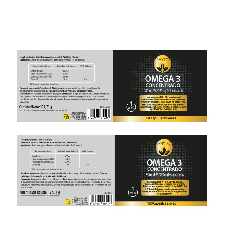 PHYTOFARMA Omega 3 concentrado 90 cápsulas