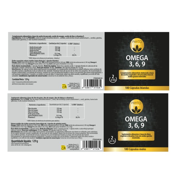 PHYTOFARMA Omega 3,6,9 180 cápsulas blandas