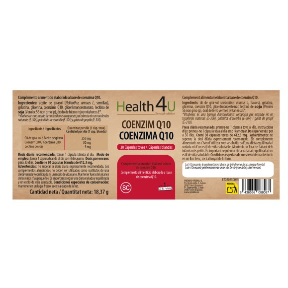 H4U Coenzima Q10 30 cápsulas blandas special edition