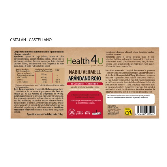H4U Arándano Rojo 60 comprimidos special edition