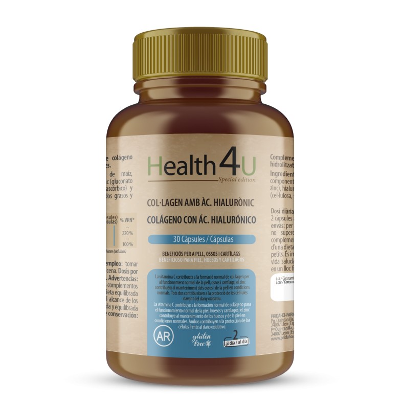 H4U Colágeno + ácido hialurónico 30 cápsulas special edition