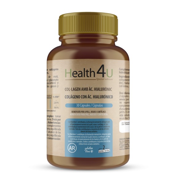 H4U Colágeno + ácido hialurónico 30 cápsulas special edition
