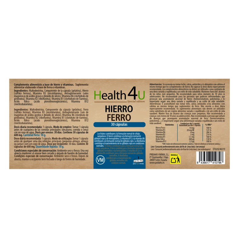 H4U Hierro 30 cápsulas special edition