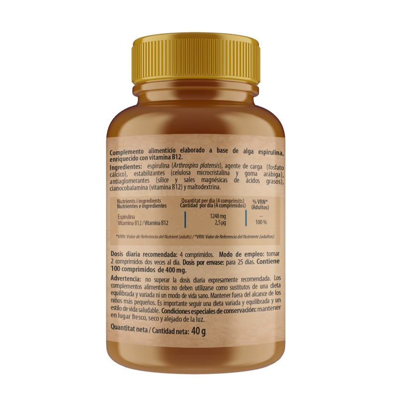 H4U Spirulina + vit. B12 100 comprimidos special edition