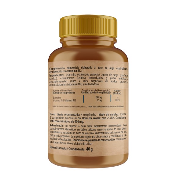 H4U Spirulina + vit. B12 100 comprimidos special edition