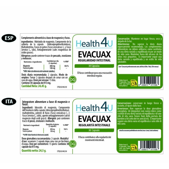 H4U Evacuax 30 cápsulas