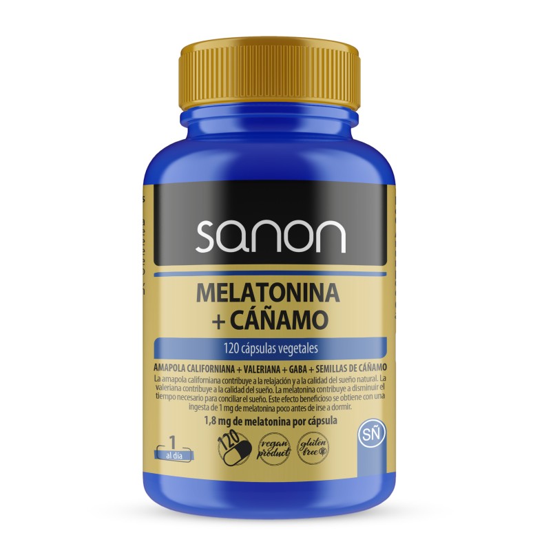 SANON Melatonina + Cáñamo 120 cápsulas