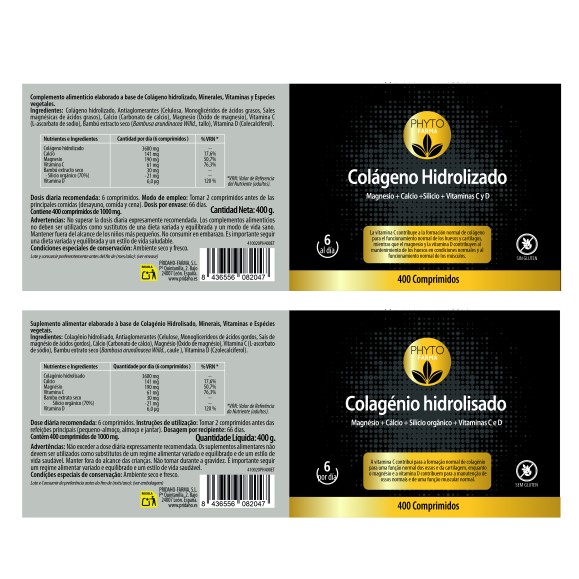 PHYTOFARMA Colágeno Hidrolizado 400 comprimidos