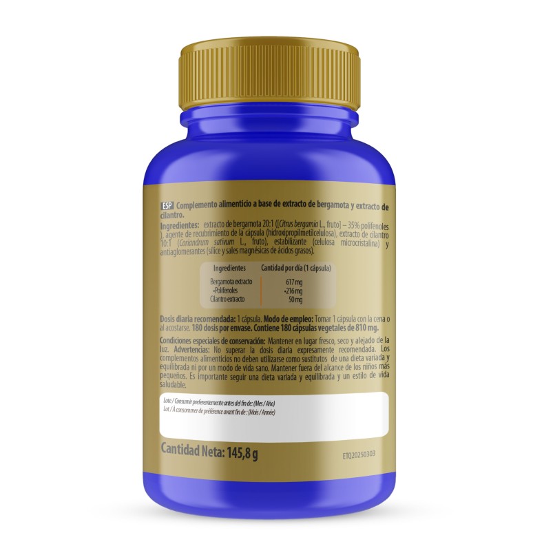 SANON Colesterol (Bergamota +Cilantro) 180 cápsulas