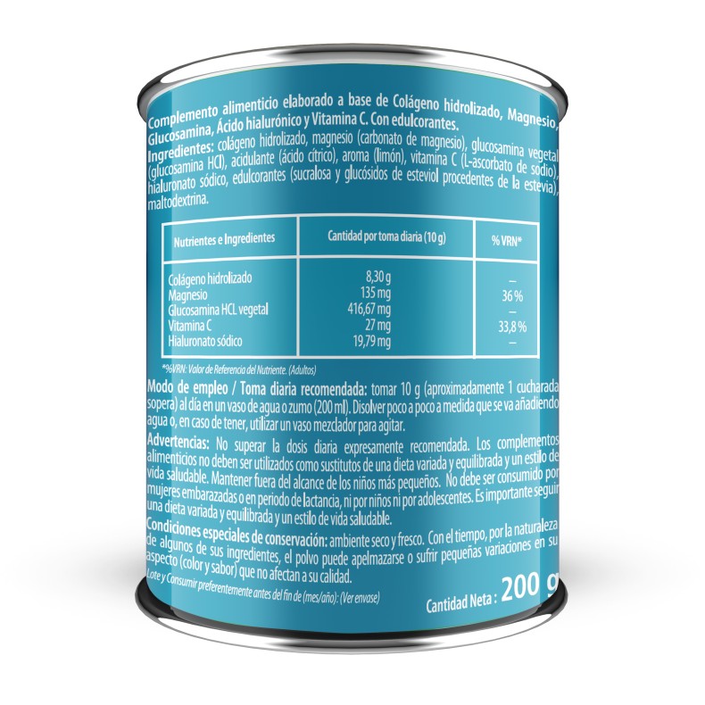 H4U Colágeno + glucosamina en polvo 200 g