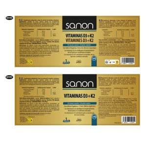 SANON Vitaminas D3+K2 360 cápsulas vegetales 2