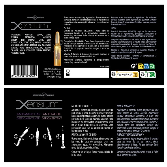 XENSIUM Antimanchas despigmentante 10 ampollas de 2 ml