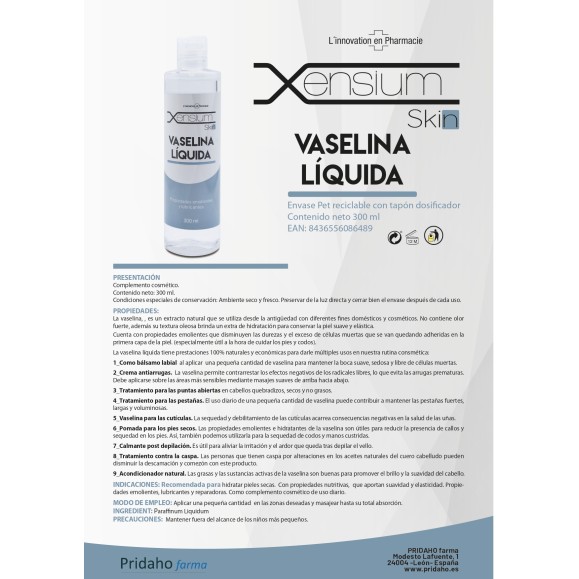 XENSIUM Skin vaselina líquida 300 ml