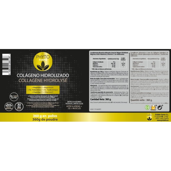 PHYTOFARMA Colágeno Hidrolizado en polvo 360 gr