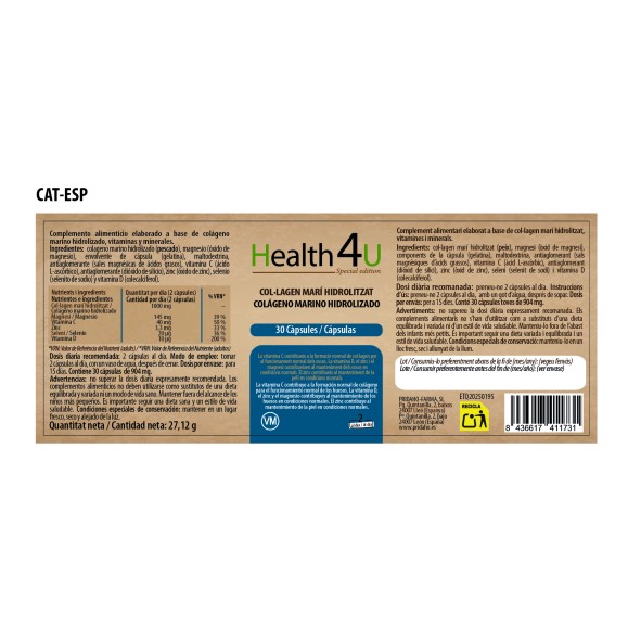 H4U Colágeno marino hidrolizado 30 cápsulas special edition