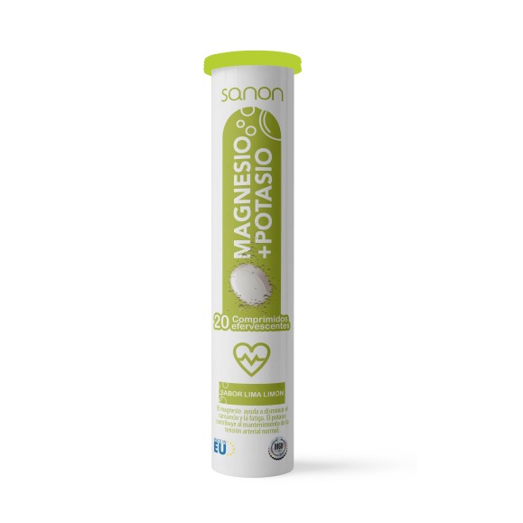 SANON Magnesio + Potasio 20 comprimidos efervescentes