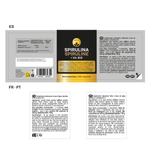 PHYTOFARMA Spirulina + vitamina B12 300 comprimidos 2