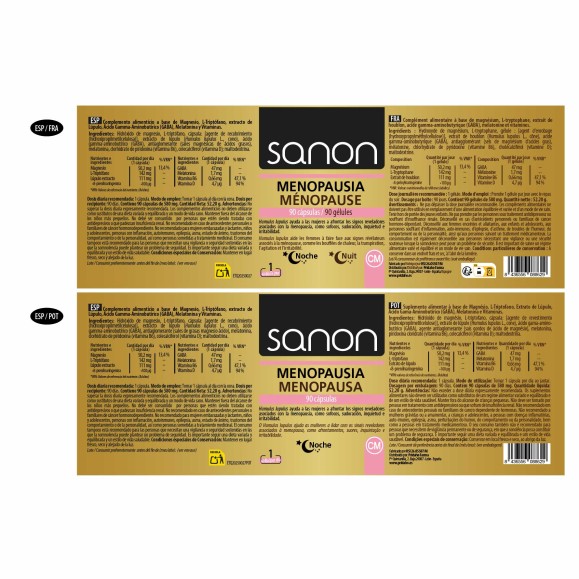 SANON Menopausia Noche 90 cápsulas