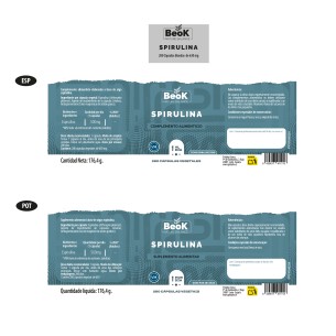 BEOK Spirulina 280 cápsulas vegetales 2