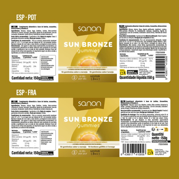 SANON Sun Bronze 60 gummies