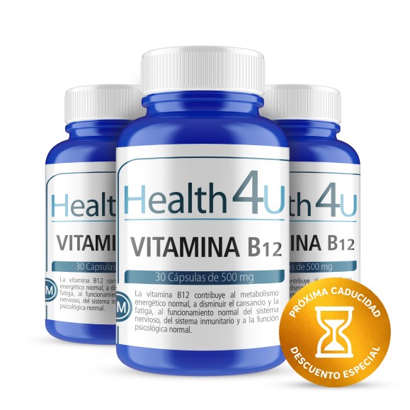 H4U Vitamina B12 30 cápsulas pack 3