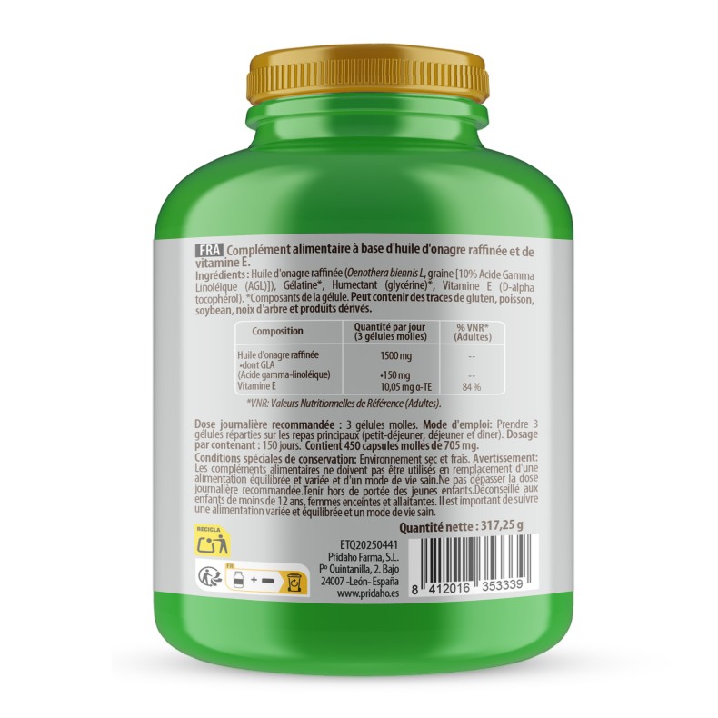 PHYTOFARMA Aceite de onagra 450 cápsulas blandas