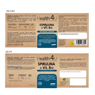 H4U Spirulina + vit. B12 100 comprimidos special edition 2