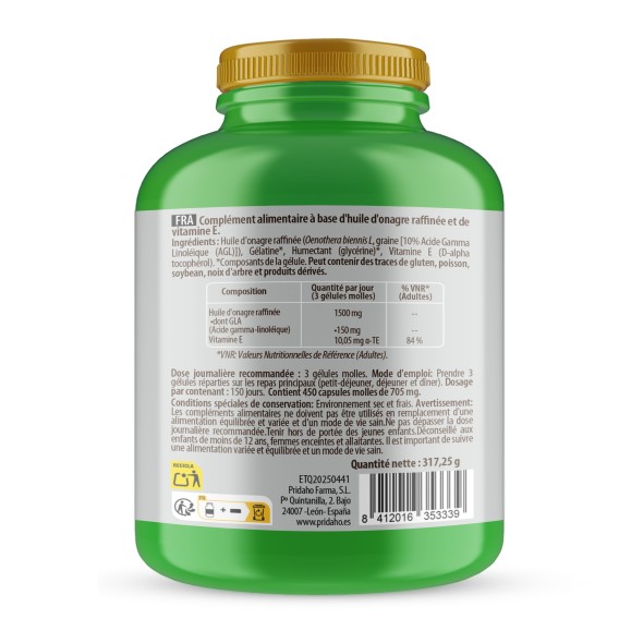 PHYTOFARMA Aceite de onagra 450 cápsulas blandas