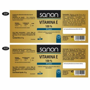 SANON Vitamina E 100% 100 cápsulas 2