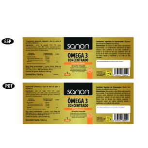 SANON Omega 3 concentrado 90 cápsulas blandas 2
